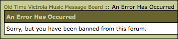 Sorry, but you have been banned from this forum.